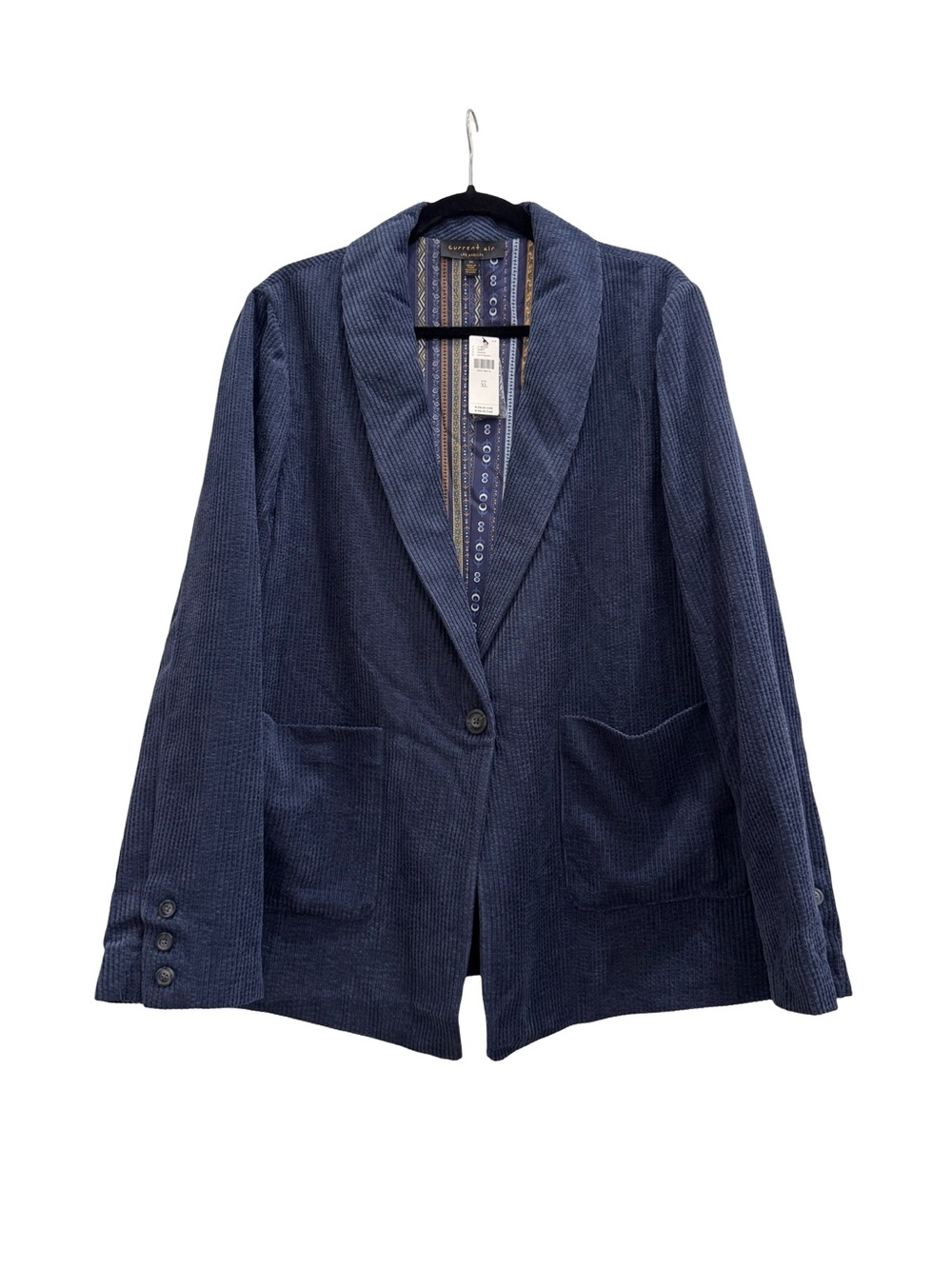 Anthropologie Navy Blue Corded Blazer - Picture 7 of 8